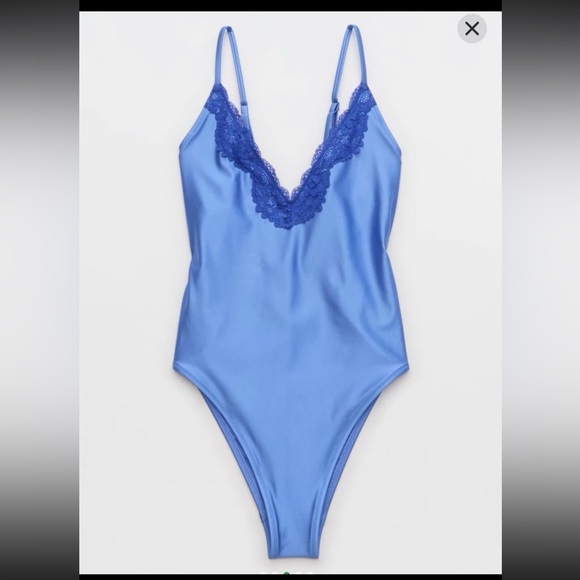 aerie Other - aerie Satin Lace Trim swimsuit